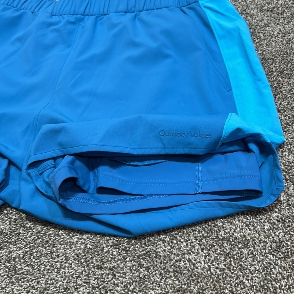 NWT Outdoor Voices high stride 7” short with Pockets river/azure women’s XL - Picture 7 of 14